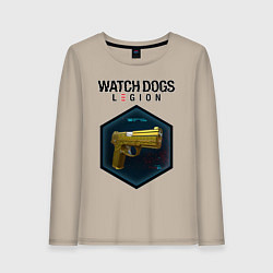 Лонгслив хлопковый женский Watch Dogs Legion, цвет: миндальный