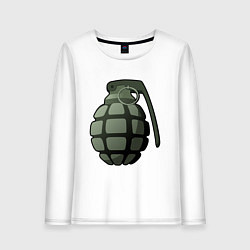 Лонгслив хлопковый женский Grenade!, цвет: белый