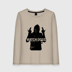 Лонгслив хлопковый женский Watch dogs 2 Z, цвет: миндальный
