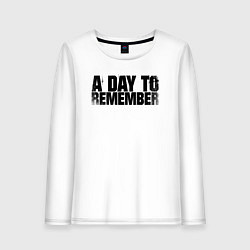 Лонгслив хлопковый женский A DAY TO REMEMBER, цвет: белый