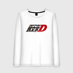 Лонгслив хлопковый женский Initial D Logo Z, цвет: белый