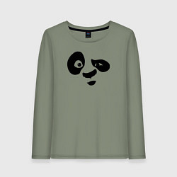 Лонгслив хлопковый женский Панда, цвет: авокадо