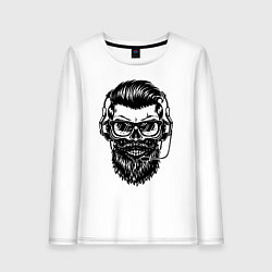 Лонгслив хлопковый женский Hipster, цвет: белый