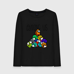 Лонгслив хлопковый женский Among Us Z, цвет: черный