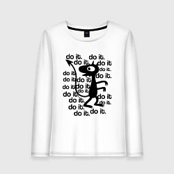 Лонгслив хлопковый женский РАЗОЧАРОВАНИЕ, цвет: белый