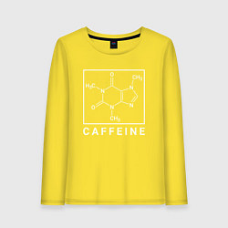 Лонгслив хлопковый женский Структура Кофеина, цвет: желтый