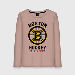 Лонгслив хлопковый женский BOSTON BRUINS NHL, цвет: пыльно-розовый