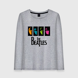 Лонгслив хлопковый женский Всемирный день The Beatles, цвет: меланж