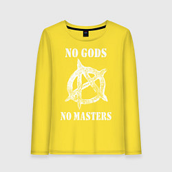 Женский лонгслив NO GODS NO MASTERS