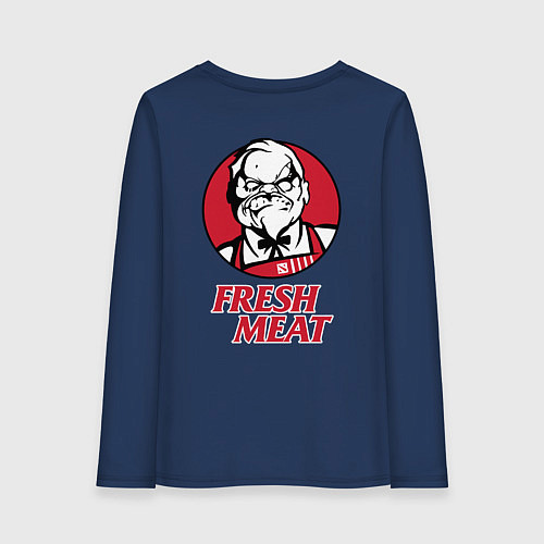 Женский лонгслив Pudge Dota Fresh Meat Пудж / Тёмно-синий – фото 2