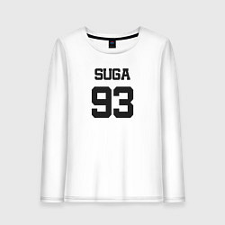 Лонгслив хлопковый женский BTS - Suga 93, цвет: белый