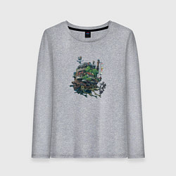 Лонгслив хлопковый женский Ходячий Замок, цвет: меланж