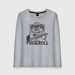 Лонгслив хлопковый женский Pug & Roll, цвет: меланж