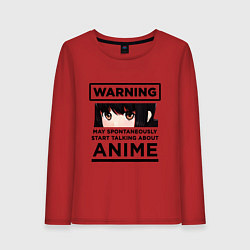 Женский лонгслив Warning ANIME