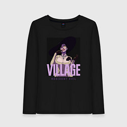 Лонгслив хлопковый женский Resident evil vampire, цвет: черный