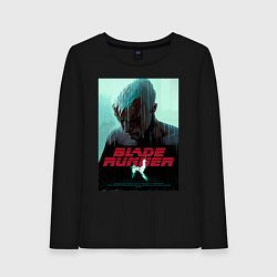 Лонгслив хлопковый женский Слезы в дожде Blade Runner, цвет: черный