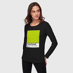 Лонгслив хлопковый женский Shrek: Pantone Color, цвет: черный — фото 2