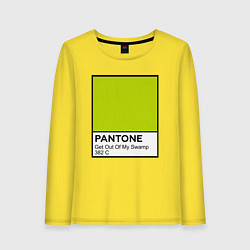 Лонгслив хлопковый женский Shrek: Pantone Color, цвет: желтый