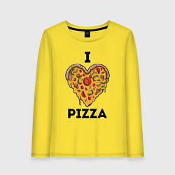 Женский лонгслив I LOVE PIZZA Я ЛЮБЛЮ ПИЦЦУ Z