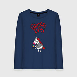 Женский лонгслив Green Day Unicorn
