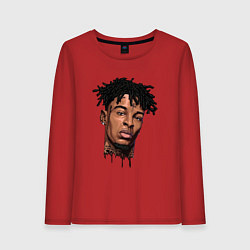 Лонгслив хлопковый женский 21 Savage, цвет: красный