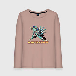 Лонгслив хлопковый женский Battletech Comics, цвет: пыльно-розовый