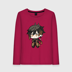 Лонгслив хлопковый женский Чиби Чжун Ли, цвет: маджента