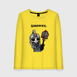 Лонгслив хлопковый женский Shovel, цвет: желтый