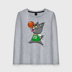 Лонгслив хлопковый женский Jordan Cat, цвет: меланж