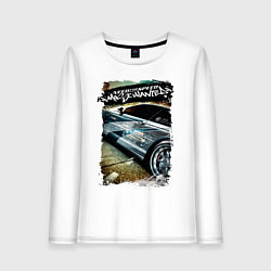 Лонгслив хлопковый женский Need for Speed Most Wanted, цвет: белый