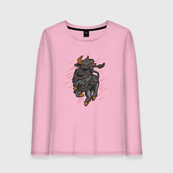 Женский лонгслив Бык