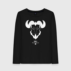 Лонгслив хлопковый женский Riki stealth assassin из dota 2, цвет: черный