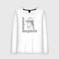 Лонгслив хлопковый женский Drill wagwan white, цвет: белый