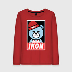 Лонгслив хлопковый женский IKON YG Bear Dope, цвет: красный