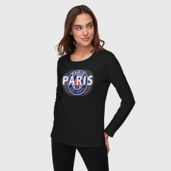 Лонгслив хлопковый женский PSG Core Wordmark Graphic New 202223, цвет: черный — фото 2