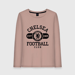 Лонгслив хлопковый женский Chelsea Football Club, цвет: пыльно-розовый
