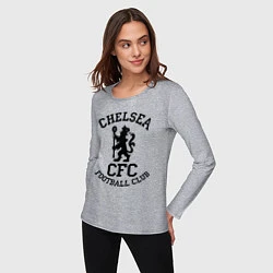 Лонгслив хлопковый женский Chelsea CFC, цвет: меланж — фото 2