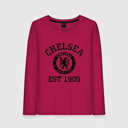 Лонгслив хлопковый женский Chelsea 1905, цвет: маджента