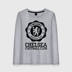 Лонгслив хлопковый женский Chelsea FC: Emblem, цвет: меланж