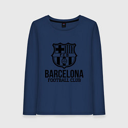 Лонгслив хлопковый женский Barcelona FC, цвет: тёмно-синий