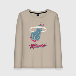 Лонгслив хлопковый женский Miami Heat, цвет: миндальный