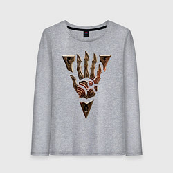 Лонгслив хлопковый женский Символ Морровинда, цвет: меланж