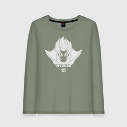Лонгслив хлопковый женский Invoker из Доты 2, цвет: авокадо