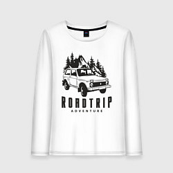 Лонгслив хлопковый женский Niva roadtrip, цвет: белый