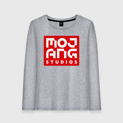 Лонгслив хлопковый женский Mojang Studios, цвет: меланж