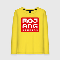 Лонгслив хлопковый женский Mojang Studios, цвет: желтый
