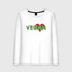 Женский лонгслив Vegan Love