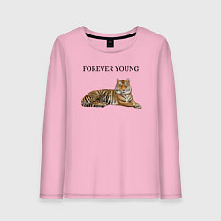 Лонгслив хлопковый женский Forever young, цвет: светло-розовый