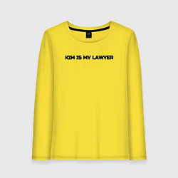 Лонгслив хлопковый женский Ким - мой адвокат, цвет: желтый