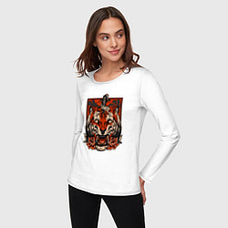 Лонгслив хлопковый женский Red Tiger, цвет: белый — фото 2